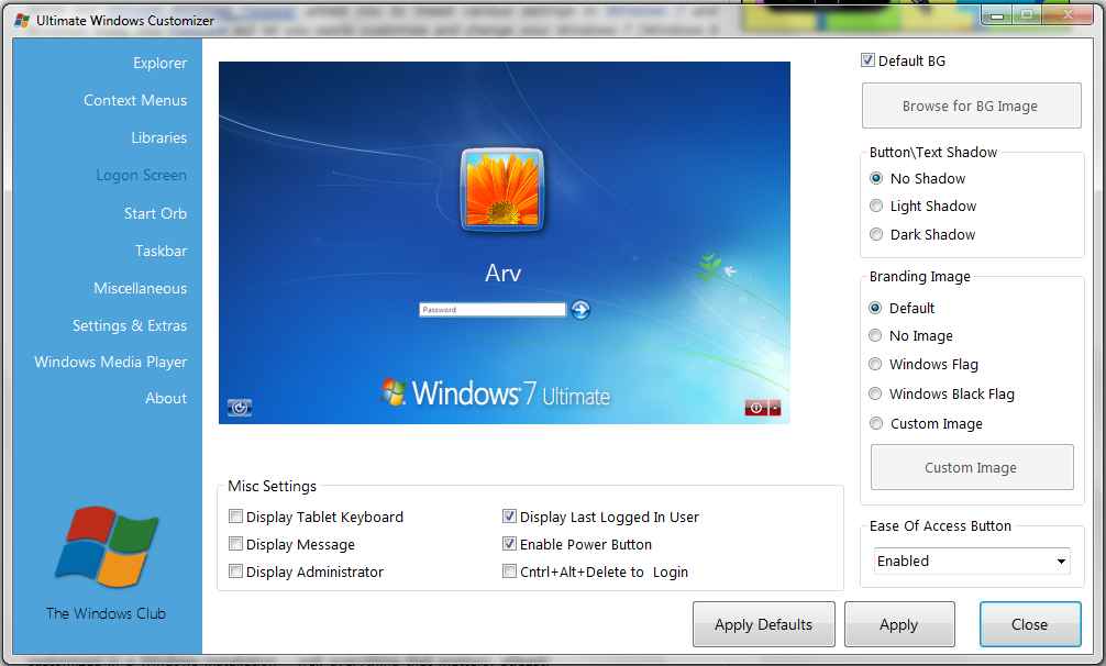 Ultimate Windows Customizer